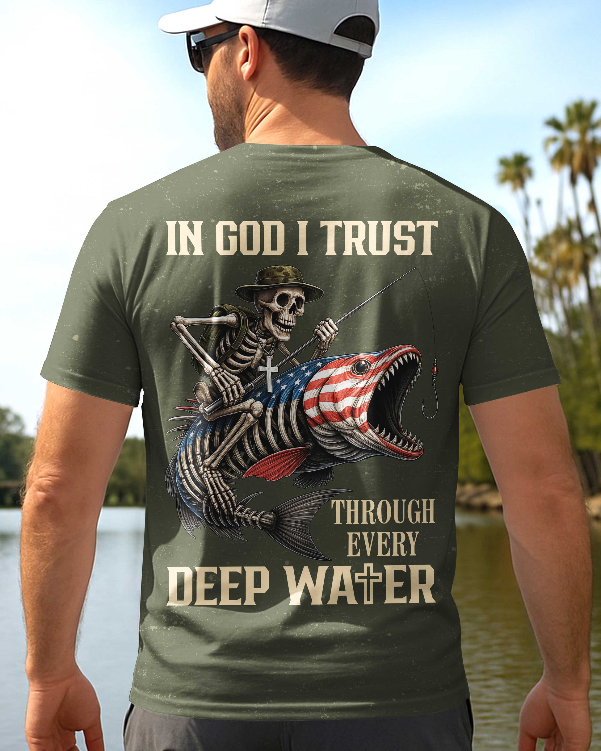 In God I Trust Through Every Deep Water All Over Print T-Shirt