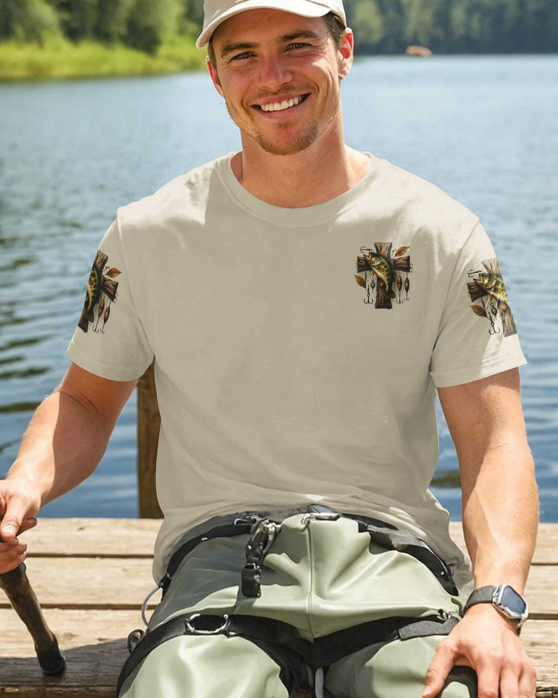 God Created Bass So Everyone Could Fish Then He Created Walleye To Separate The Men From The Boys All Over Print T-Shirt