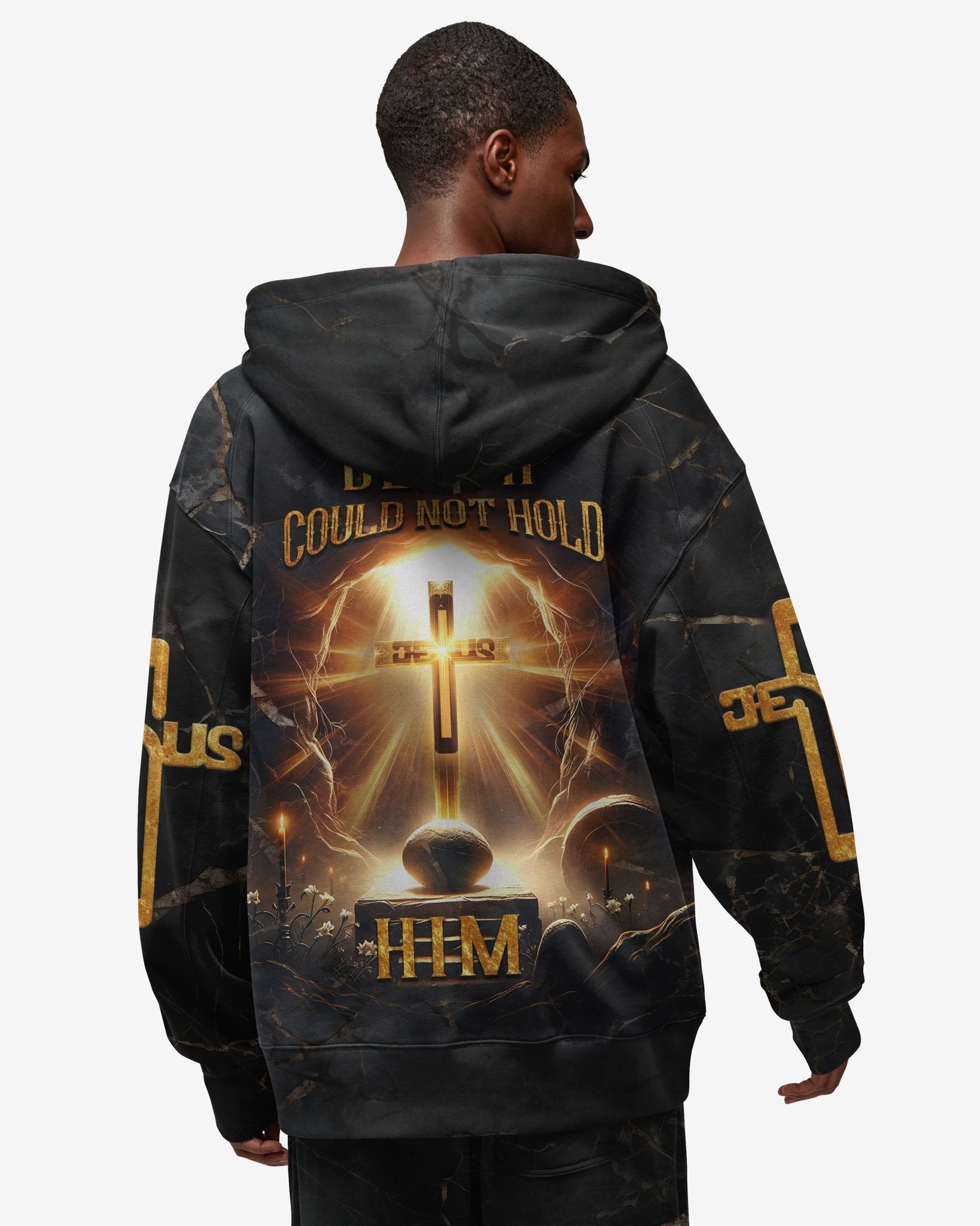 Death Could Not Hold Him All Over Print Zip Hoodie