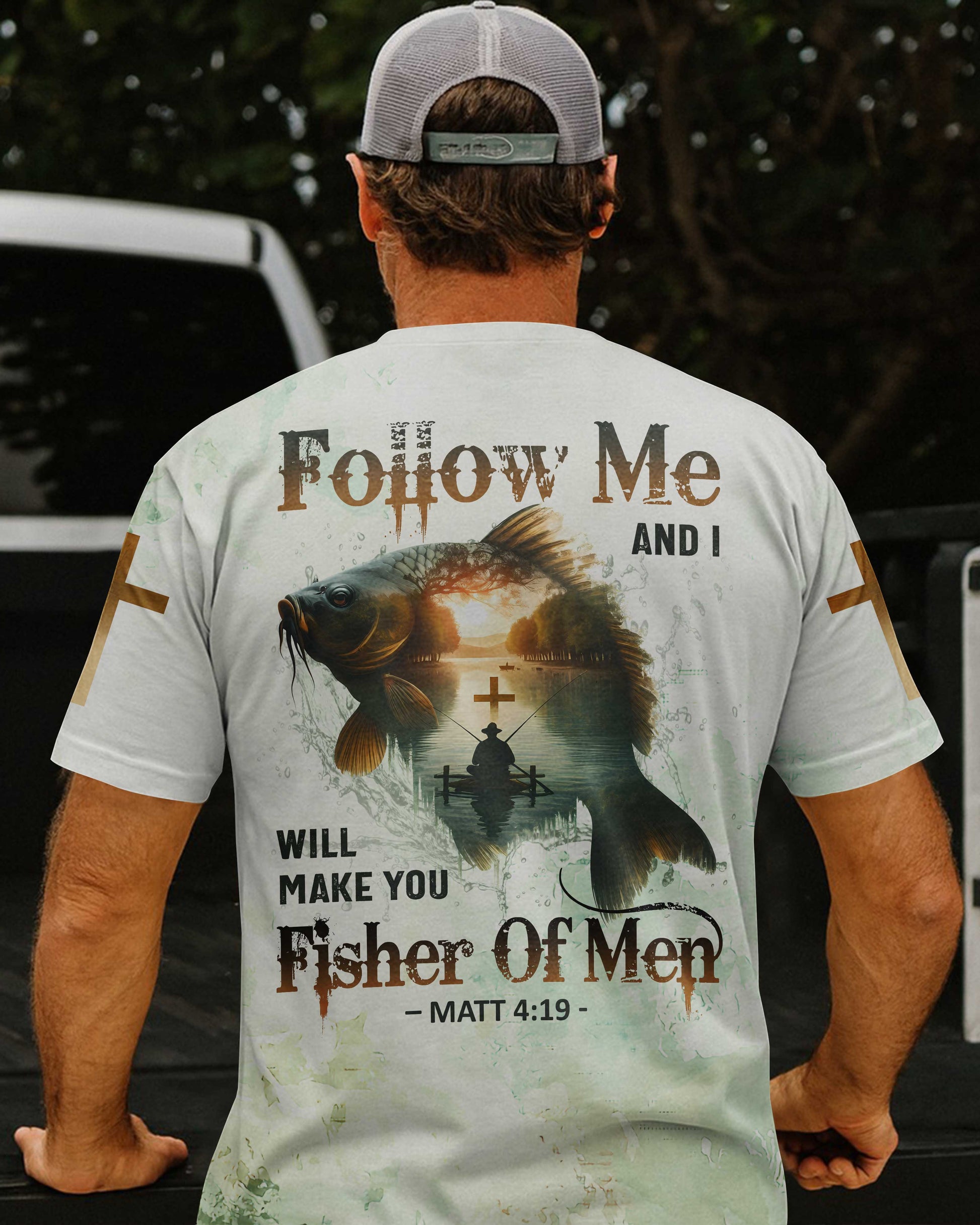 Follow Me And I Will Make You Fisher Of Men All Over Print T-Shirt