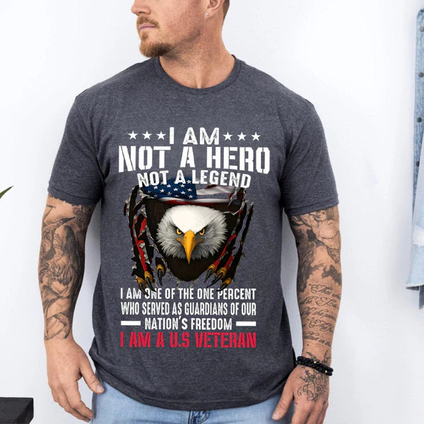 PROUD U.S. VETERAN SHIRT - NOT A HERO NOT A LEGEND