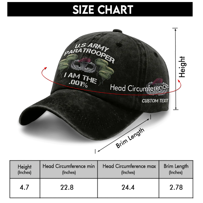 AIRBORNE PARATROOPER I AM THE WASHED CAP
