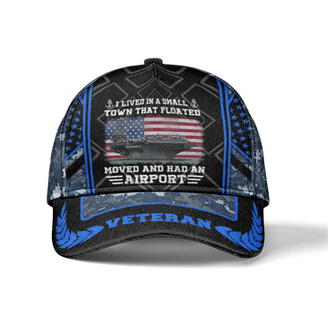 Navy I Live In A Small Town That Floated Classic Cap