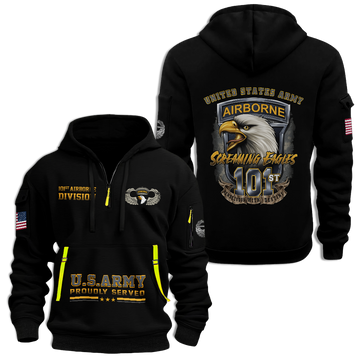 101st Airborne Division Quarter Zip Hoodie