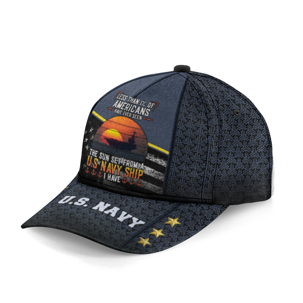 Less Than 1% Navy Ship Classic Cap