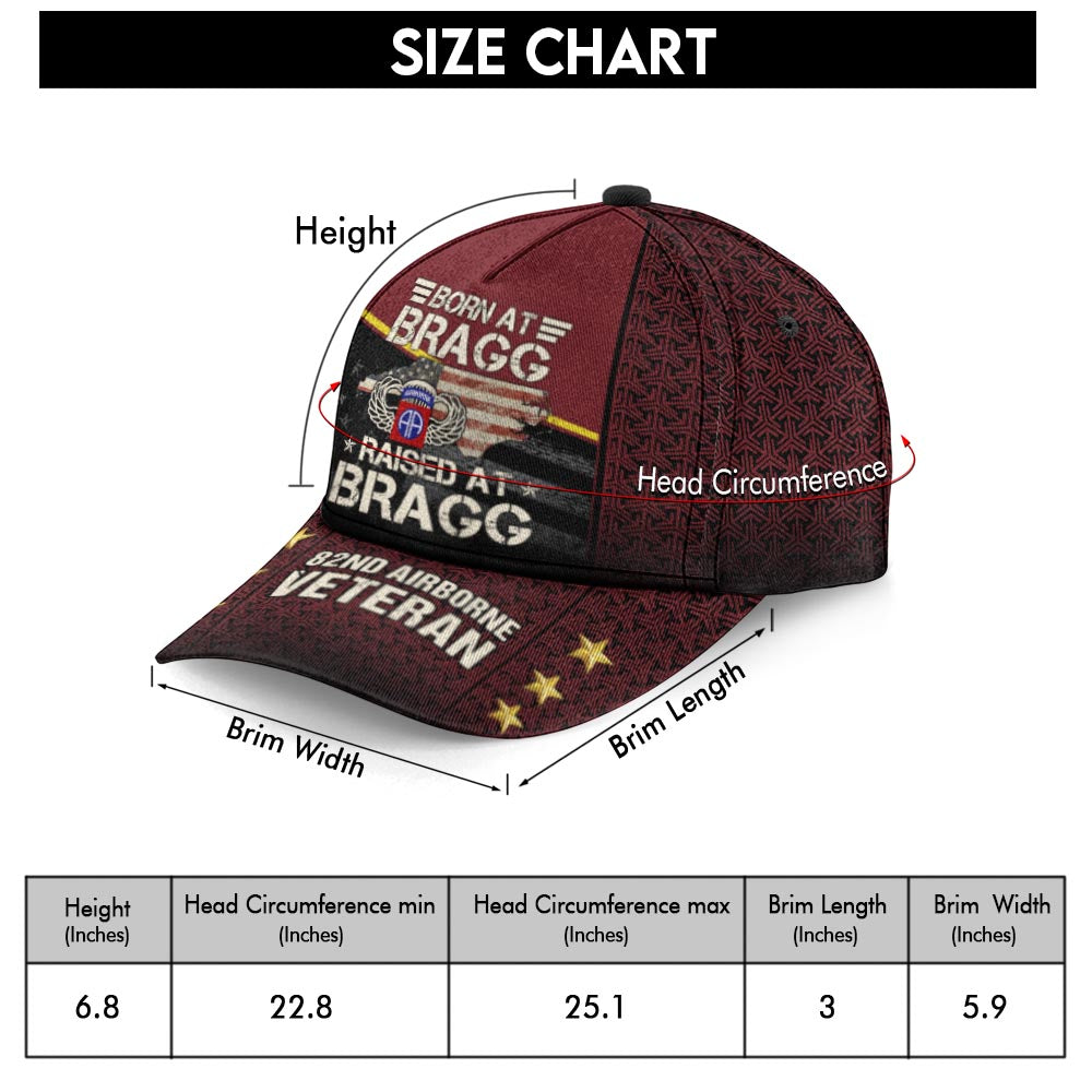 Airborne Born At Bragg Raised At Bragg Classic Cap
