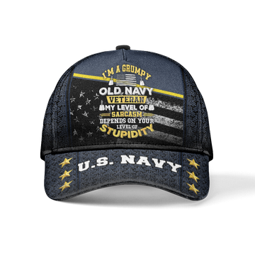 I'm A Grumpy Old Navy Veteran Classic Cap