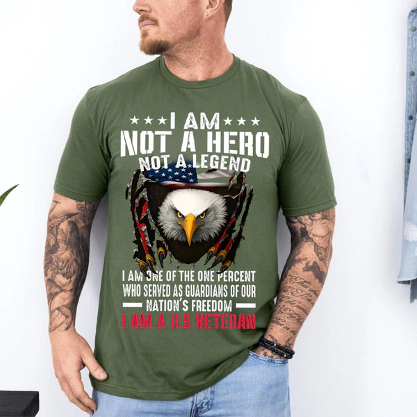 PROUD U.S. VETERAN SHIRT - NOT A HERO NOT A LEGEND